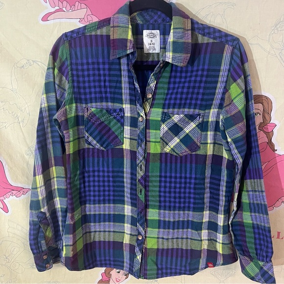 Dickies Tops - Dickies Multicolor Plaid Button-Down Shirt